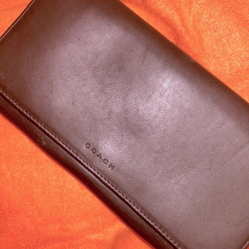 Leathercoach wallet, vintage